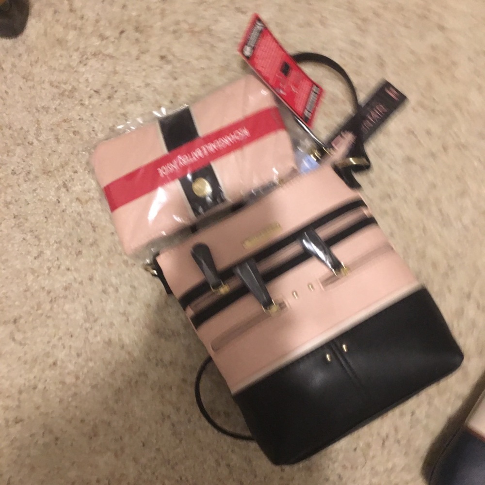Beautiful bag with makeup bag and phone charger